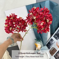 Gapura Bunga Buatan Gaya Cina Mawar Hydrangea Merah Tua Burgundy Bunga Palsu Dekorasi Pernikahan Latar Belakang