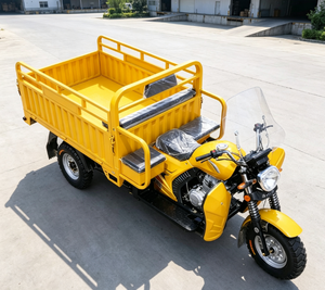 Tricycle électrique de transport 48V 501-800W à carrosserie ouverte, capacité de charge 300-400kg, jaune, trois roues - Product Image 4