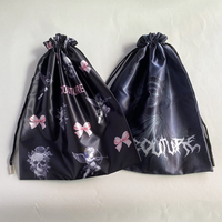 Sac de protection en satin numérique personnalisé avec cordon de serrage pour chapeaux, perruques, chaussures, sacs à main et bijoux – Luxe et élégance