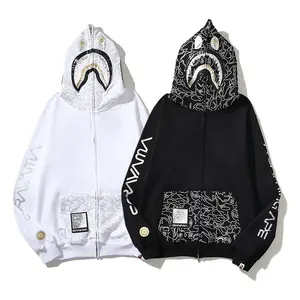 Custom Zip Up Hoodie 100 Cotton Best Selling Men Fashion Streetwear Vendor Cropped Boxy Heavyweight Plus Size Clothes