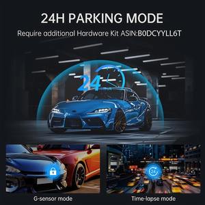 عدسات OEM 4K 3 بوصة للوحة القيادة DVR للدوران الخلفي للفيديو الداخلي كشف حركة عالمي - Product Image 4