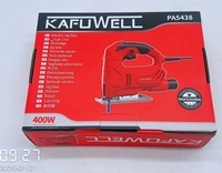 Scie sauteuse électrique industrielle KAFUWELL PA5438, largeur de coupe 55 mm, 400 W, 220-240 V, coupe-bois et métal portable, garantie 1 an