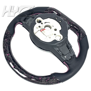 Volante Deportivo de Cuero con LED y Fibra de Carbono Forjada para Mejora del <span class=keywords><strong>Interior</strong></span> del Automóvil, Compatible con Volkswagen MK7 <span class=keywords><strong>Golf</strong></span> 7 <span class=keywords><strong>GTI</strong></span> MK6 - Product Image 6