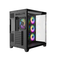 Boîtiers et tours d'ordinateur AntarcChill OEM, boîtiers PC en verre trempé transparent, châssis de bureau de jeu haut de gamme, cabinet PC