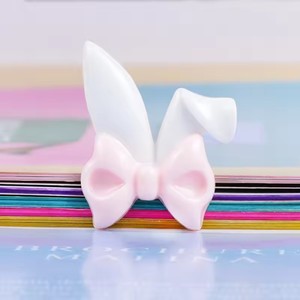Accessoires de bricolage pour enfants mignons et charmants grands cabochons en résine de conception d'<span class=keywords><strong>oreille</strong></span> de <span class=keywords><strong>lapin</strong></span> à dos plat coloré pour Souvenirs - Product Image 6