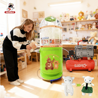 Machine à rembourrer les jouets en peluche semi-automatique pour usage domestique, avec buses interchangeables de 4 à 8 pouces, moteur 1600W, certifiée CE ROHS