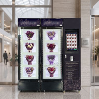 Distributeur automatique de fleurs fraîches à performance stable avec accepteur de pièces, 24h/24, 8 portes, Blumenautomaten