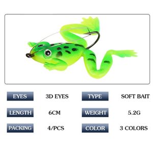<span class=keywords><strong>Leurre</strong></span> spinning original artificiel 6cm <span class=keywords><strong>Surface</strong></span> Swim Bait Soft PVC Fishing Frog Lure - Product Image 3