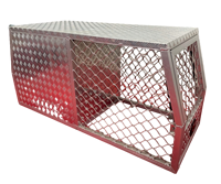 Cage pour chien en aluminium pour camionnette 4x4 tout-terrain avec corps en alliage thermolaqué, vérins à gaz doubles, fabrication OEM ODM personnalisée