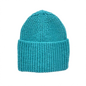 Unisex Acrylic Beanie Hat Solid Color Knitted <b>Winter</b> <b>Cap</b> Casual Style for Adults 56-58CM - Product Image 2
