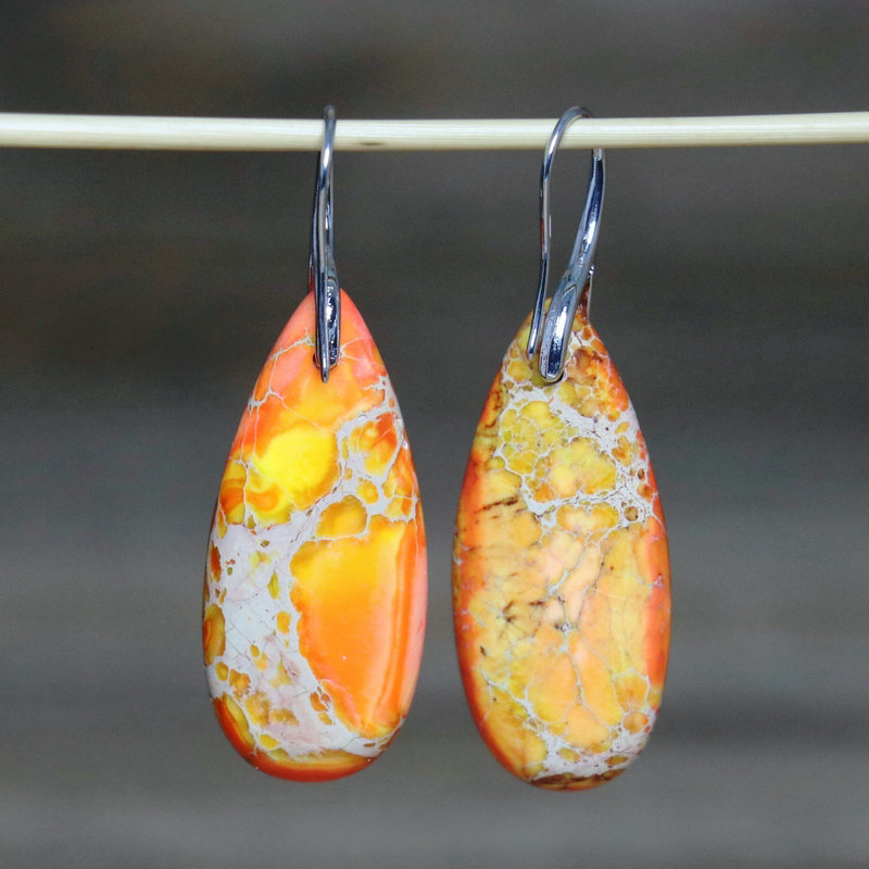 raw crystal earrings big