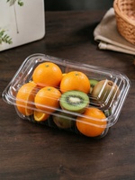 Groothandel wegwerp transparante plastic fruit- en bessenverpakking doos clamshell container voor bakkerij en salade