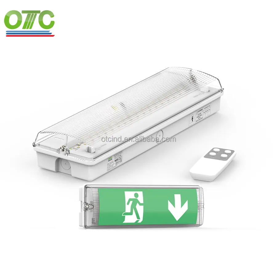 OT-OLB3S-AB-ST ultra slim 60598-2-22:2014 complaint intelligent remote and Self Test IP65 Emergency slim bulkhead light