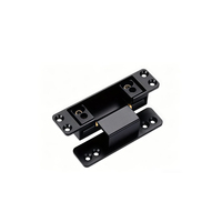 Charnière de porte invisible 3D réglable en alliage de zinc noir moderne, 180°, épaisseur 4 mm, pour portes en bois – Meilleure vente