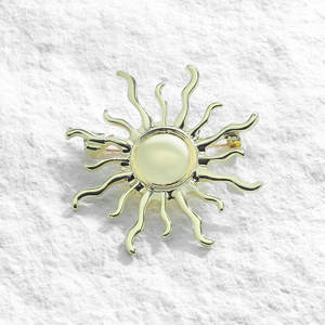 Bohème tournesol broche broches coloré Floral broche pour femmes Vintage <span class=keywords><strong>Hippie</strong></span> Chic revers broches bijoux cadeau - Product Image 1