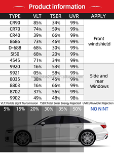 2 capas 3M 8803 película de tinte automático <span class=keywords><strong>Control</strong></span> de calor Nano cerámica tinte de ventana Solar para coches protección UV PET película de ventana de coche barata - Product Image 6