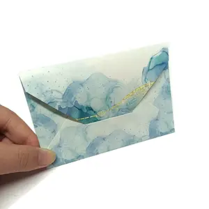 포장을위한 아름다움 광택 라미네이션 흰 종이 다채로운 오픈 봉투