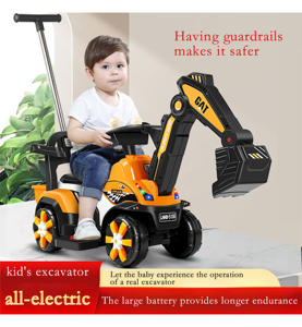 Excavatrice Électrique pour Enfants, Modèle à Conduire, Jouet pour Garçons, Véhicule de Construction Électrique - Product Image 1
