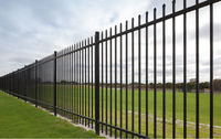 Clôture en aluminium en gros avec piquets verticaux en acier, écologique, étanche, pour extérieur, service de modélisation 3D disponible