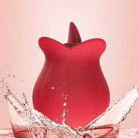 Rosen-Zungen-Leck- und Saugvibrator, Nippel-G-Punkt-Klitoris-Stimulator, 10-Frequenz Saugvibrator, Sexspielzeug für Frauen