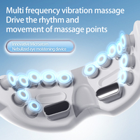 Masque de massage oculaire portable chauffant 3D Bluetooth 2026 le plus vendu avec contrôle musical et de la minuterie, USB Type-C, pour soulager la fatigue oculaire