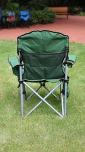 كرسي تخييم محمول من الفولاذ قابل للطي خارجي مبطن بالقطن 600D أوكسفورد بطبقة مزدوجة مع جيب جانبي - Product Image 5