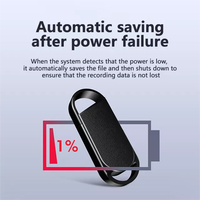 Perekam Suara Mini 8GB Liontin Suara Diaktifkan Perekam Suara