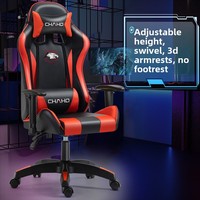 Chaise de jeu ergonomique de style racing en métal rose à dossier haut avec fonction de massage pour les joueurs et les utilisateurs d'ordinateur
