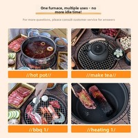 Table multifonctionnelle pour la préparation du thé, barbecue sans fumée pour la maison, foyer portable pour le camping, mobilier d'extérieur