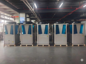 ปั๊มความร้อนแบบใช้ลมเป็นแหล่งพลังงาน รุ่น R410A ประสิทธิภาพสูง สำหรับโรงงานในจีน  กำลังไฟ 100KW 130KW 160KW พร้อมฟังก์ชั่นทำความร้อนและความเย็น - Product Image 3