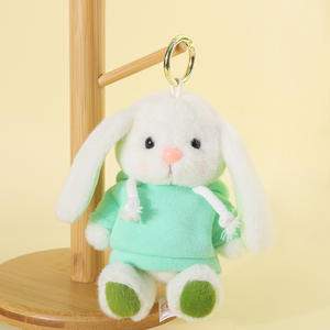 Portachiavi Peluche Coniglietto Personalizzato con Logo, Morbido Coniglio Bianco Soffice con il Tuo Design per Regali Promozionali - Product Image 5