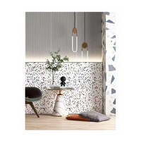 Finition mate Style moderne 600x600mm brique vitrifiée particule de couleur unie Terrazzo vert gris bleu pour chambre de restaurant d'hôtel