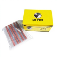 Lot de 50 mèches de réparation professionnelles en caoutchouc pour pneus tubeless – Idéal pour l'entretien et la réparation de voitures, camions, motos, VUS – Outil de garage et atelier – Pièce de rechange