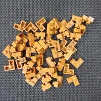 WZ10008 Briques de construction nano en micro-diamant à angle droit, 3 trous, 8*8*5mm, 50g/445 pièces, 500G/Sac, Petites particules, Jouets pour enfants