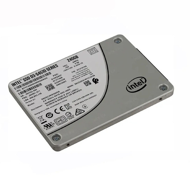 New and Original Server Hard Disk HDS SSDSC2KB480G801 Solid State Drives - SSD D3-S4510 Series 480GB, 2.5in SATA 6Gb/s, 3D2, TLC