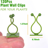 Clips et crochets muraux pour plantes grimpantes et plantes à feuilles persistantes, suspension murale (vert)