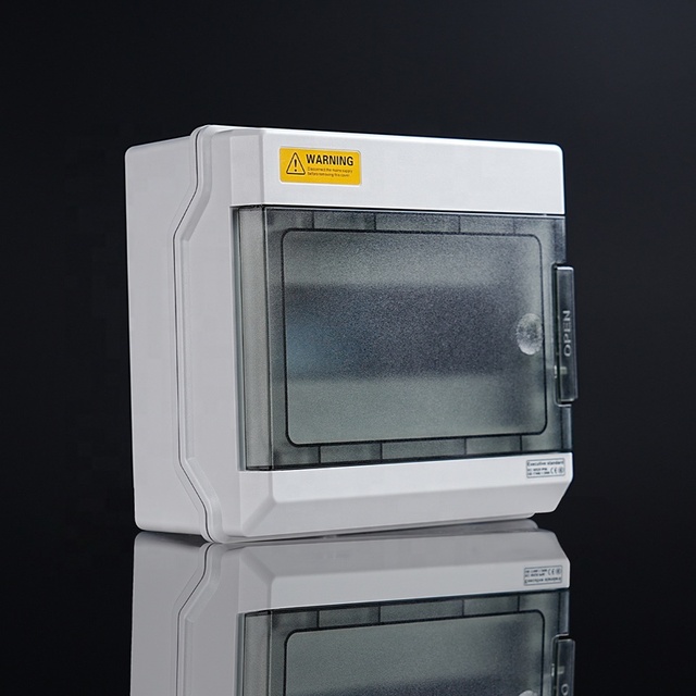 Solar System 9 Way IP66 Waterproof MCB Distribution Box Fireproof PC Material Plastic Home Circuit Breaker Distribution Box