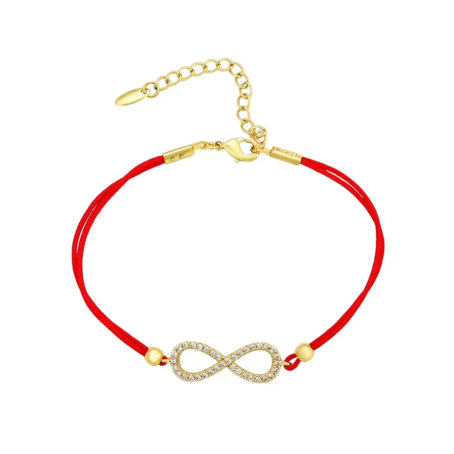 A00791998 xuping jewelry Luxury and elegant 14K gold-plated red string festive diamond ring buckle exquisite bracelet