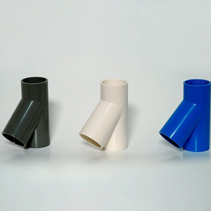 Conector de Tubería en T Inclinado de PVC, 45 Grados, Diámetro Igual, para Sistemas de Agua de Acuarios - Product Image 2