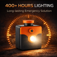 Lampe à sel jetable, lanterne portable d'extérieur, pour jardin, tente, camping, pêche, utilisable pendant 300-400 heures