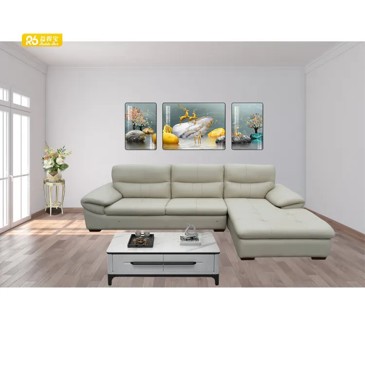 गर्म बिक्री सुरुचिपूर्ण लिविंग रूम फर्नीचर सेट चीनी कारखाने उत्पाद यूरो सोफे सेट डिजाइन एल आकार कोने सोफे सेट 6815