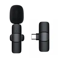 Fifine — Microphone Lavalier Portable sans fil bluetooth 5.0, avec pince, système de suppression du bruit stéréo, pour Samsung, diffusion de vidéo en direct
