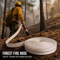 Tuyau d'incendie forestier avec raccord de 1,5 pouce, lance de brumisation de 1 pouce, 20m 30m 40m, équipement de lutte contre les incendies forestiers, ensemble OEM