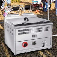 Friteuse à gaz pour poulet frit KFC - Utilisation commerciale dans les restaurants, capacité de 8 L, haute productivité, garantie d'un an