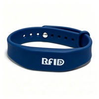 Bracelet en silicone RFID réglable 13,56 MHz NFC, bracelet en silicone avec logo personnalisé pour contrôle d'accès aux parcs aquatiques et événements
