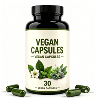 Capsules végétaliennes à base de plantes, complément alimentaire à base de plantes, 30 unités, extrait botanique pur pour soutenir le bien-être quotidien du corps