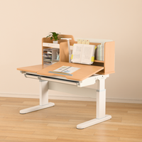 Bureau ergonomique moderne pour enfants, en bois massif, avec structure en aluminium, hauteur réglable, matériaux écologiques, pour la maison, le bureau, le salon