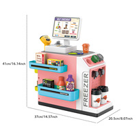 46 pièces Mini maison de jeu artificielle pour enfants supermarché Table à provisions café vente Table ensemble transfrontalier vente chaude jouet en plastique