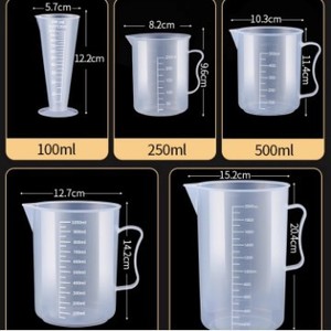 ถ้วยตวงพลาสติกสมัยราชวงศ์ถัง 250 มล. บีกเกอร์แบบมีขีดบอกปริมาตรสำหรับใช้ในห้องครัวและห้องปฏิบัติการ - Product Image 5