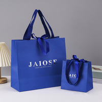 Sac en papier de luxe personnalisé avec poignée découpée en cercle, pour cadeaux et bijoux, avec logo imprimé sur mesure, sac de shopping